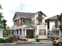 Model sketchup biệt thự 2 tầng